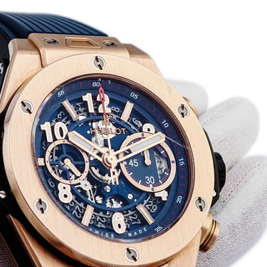 腕時計 ウブロ HUBLOT ビッグバン ウニコ キングゴールド 411.OX.5189.RX 自動巻き メンズ K18KG無垢 クロノグラフ デイト