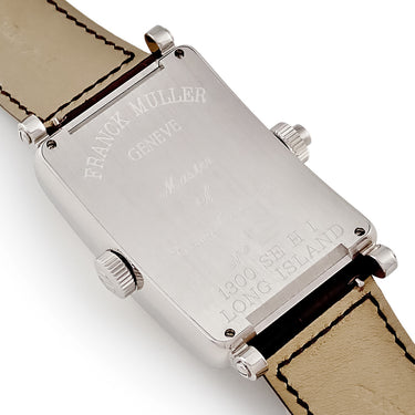 腕時計 フランクミュラー FRANCK MULLER ロングアイランド シークレットアワーズ 1300 SE H I 自動巻き メンズ OH済 シルバー ギョーシェ