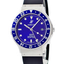 腕時計 ウブロ HUBLOT MDM GREENWICH MEAN TIME 1572.1 クオーツ メンズ レディース ブルー 青 GMT 回転ベゼル デイト