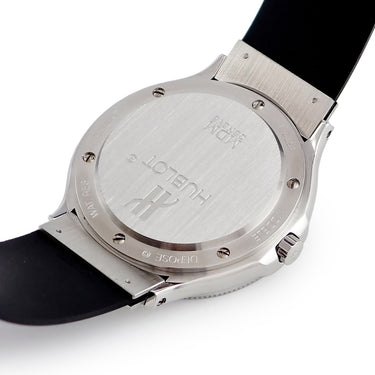 腕時計 ウブロ HUBLOT MDM GREENWICH MEAN TIME 1572.1 クオーツ メンズ レディース ブルー 青 GMT 回転ベゼル デイト
