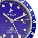 腕時計 ウブロ HUBLOT MDM GREENWICH MEAN TIME 1572.1 クオーツ メンズ レディース ブルー 青 GMT 回転ベゼル デイト
