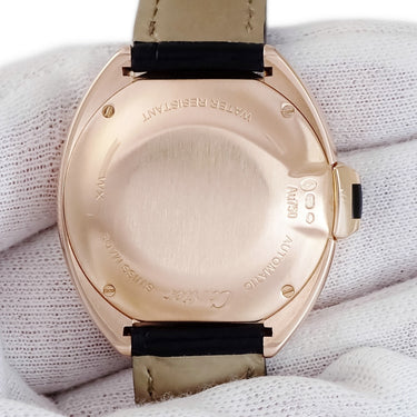 腕時計 カルティエ Cartier クレ ドゥ カルティエ 31mm WJCL0038 自動巻き レディース K18PG無垢 純正ダイヤ ローマン デイト 青針
