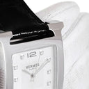 腕時計 エルメス HERMES Hウォッチ TGM HH1.810.290/ZNO クオーツ メンズ 純正ダイヤ ホワイト シェル スクエア H型