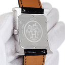 腕時計 エルメス HERMES Hウォッチ TGM HH1.810.290/ZNO クオーツ メンズ 純正ダイヤ ホワイト シェル スクエア H型