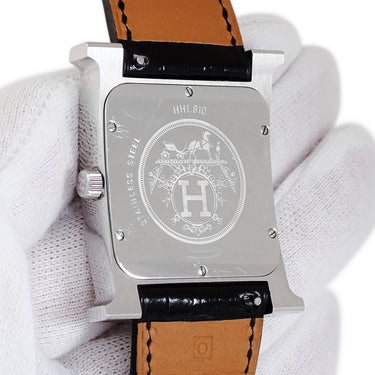 腕時計 エルメス HERMES Hウォッチ TGM HH1.810.290/ZNO クオーツ メンズ 純正ダイヤ ホワイト シェル スクエア H型