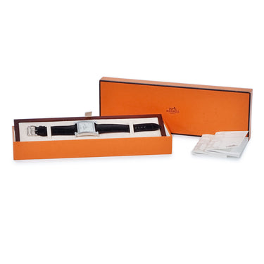 腕時計 エルメス HERMES Hウォッチ TGM HH1.810.290/ZNO クオーツ メンズ 純正ダイヤ ホワイト シェル スクエア H型