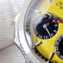 腕時計 クレドール Credor パシフィーク デイデイト レトログラード GCBG993 4S77-0A20 自動巻き メンズ OH済 黄色 シースルーバック