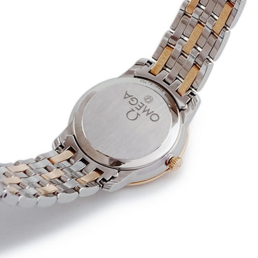 腕時計 オメガ OMEGA デ ヴィル プレステージ 424.25.27.60.55.002 クオーツ レディース 新品同様 K18RG×SS 純正ダイヤ シェル