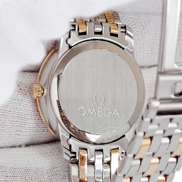 腕時計 オメガ OMEGA デ ヴィル プレステージ 424.25.27.60.55.002 クオーツ レディース 新品同様 K18RG×SS 純正ダイヤ シェル
