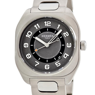 腕時計 エルメス HERMES H08 GM 39mm SP1.741 W049427WW00 自動巻き メンズ チタン グレー エイチオーエイト デイト アラビア