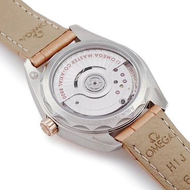 腕時計 オメガ OMEGA シーマスター アクアテラ 150M 220.23.34.20.59.001 自動巻き レディース 新品同様 K18RG×SS 純正ダイヤ