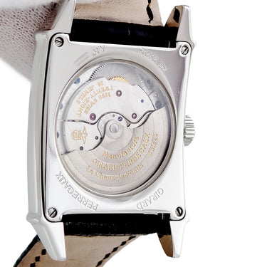 腕時計 ジラールペルゴ GIRARD PERREGAUX ヴィンテージ 1945 25932 自動巻き メンズ ブルー デイト スモールセコンド シースルーバック