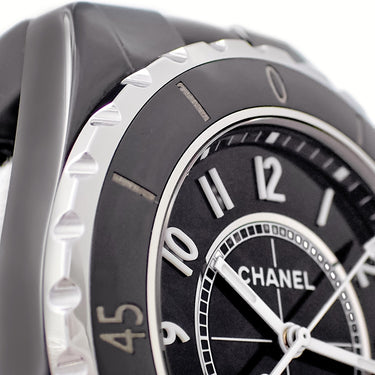 腕時計 シャネル CHANEL J12 オートマティック H0685 自動巻き メンズ ブラック 黒 セラミック デイト 逆回転防止ベゼル