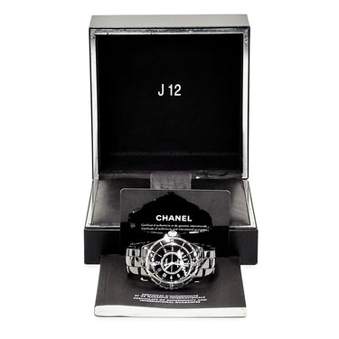 腕時計 シャネル CHANEL J12 オートマティック H0685 自動巻き メンズ ブラック 黒 セラミック デイト 逆回転防止ベゼル