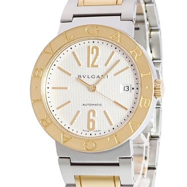 腕時計 ブルガリ BVLGARI ブルガリブルガリ BB38SG AUTO 自動巻き メンズ K18YG×SS コンビ ギョウシェ デイト アラビア バー