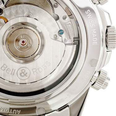 腕時計 ベル&ロス BELL&ROSS BR V2-94 アエロナバル BRV2-94-BU-G-ST/SST 自動巻き メンズ ブルー クロノグラフ デイト