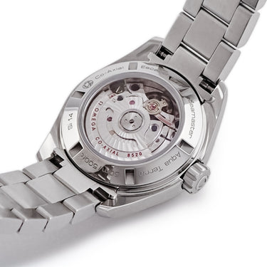 腕時計 オメガ OMEGA シーマスター アクアテラ 231.15.30.20.55.001 自動巻き レディース 新品同様 純正ダイヤ ホワイト シェル