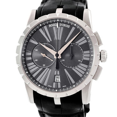 腕時計 ロジェデュブイ ROGER DUBUIS エクスカリバー 42 クロノグラフ DBEX0387 自動巻き メンズ グレー デイト スモールセコンド