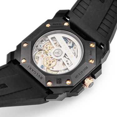 腕時計 ブルガリ BVLGARI オクト ウルトラネロ クロノグラフ BGO41SCH 102630 自動巻き メンズ K18PG×SS コンビ ブラック DLC デイト