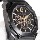 腕時計 ブルガリ BVLGARI オクト ウルトラネロ クロノグラフ BGO41SCH 102630 自動巻き メンズ K18PG×SS コンビ ブラック DLC デイト