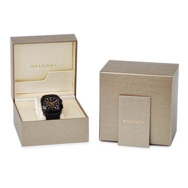 腕時計 ブルガリ BVLGARI オクト ウルトラネロ クロノグラフ BGO41SCH 102630 自動巻き メンズ K18PG×SS コンビ ブラック DLC デイト
