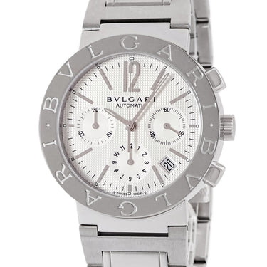 腕時計 ブルガリ Bvlgari ブルガリブルガリ クロノグラフ BB38WSSDCH BB38SSCH 自動巻き メンズ 新品同様 スモールセコンド デイト