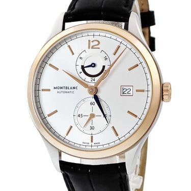 腕時計 モンブラン Montblanc ヘリテイジ クロノメトリー デュアルタイム 112541 自動巻き メンズ 新品同様 K18RG×SS コンビ