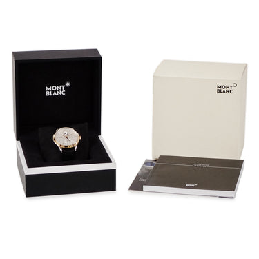 腕時計 モンブラン Montblanc ヘリテイジ クロノメトリー デュアルタイム 112541 自動巻き メンズ 新品同様 K18RG×SS コンビ