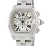 腕時計 カルティエ Cartier ロードスター クロノグラフ W62019X6 自動巻き メンズ シルバー トノウ ローマン デイト スモールセコンド