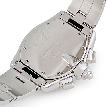 腕時計 カルティエ Cartier ロードスター クロノグラフ W62019X6 自動巻き メンズ シルバー トノウ ローマン デイト スモールセコンド