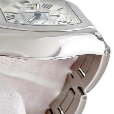 腕時計 カルティエ Cartier ロードスター クロノグラフ W62019X6 自動巻き メンズ シルバー トノウ ローマン デイト スモールセコンド