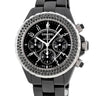 腕時計 シャネル CHANEL J12 オートマティック クロノグラフ H1419 自動巻き メンズ 純正ブラックダイヤ デイト スモールセコンド