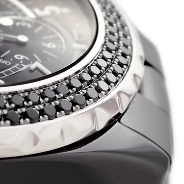 腕時計 シャネル CHANEL J12 オートマティック クロノグラフ H1419 自動巻き メンズ 純正ブラックダイヤ デイト スモールセコンド