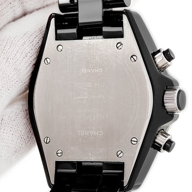 腕時計 シャネル CHANEL J12 オートマティック クロノグラフ H1419 自動巻き メンズ 純正ブラックダイヤ デイト スモールセコンド