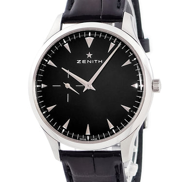 腕時計 ゼニス ZENITH エリート ウルトラシン 03.2010.681/21.C493 自動巻き メンズ ブラック スモールセコンド シースルーバック