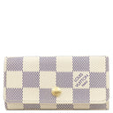 ルイヴィトン LOUIS VUITTON ミュルティクレ 4 N60020 ダミエアズール ダミエアズールキャンバス キーケース ゴールド金具 白