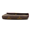 ルイヴィトン LOUIS VUITTON ポルトフォイユ ゾエ M62932 フューシャ モノグラムキャンバス レザー 三つ折り財布 ゴールド金具 茶 ピンク 小銭入れ コンパクト