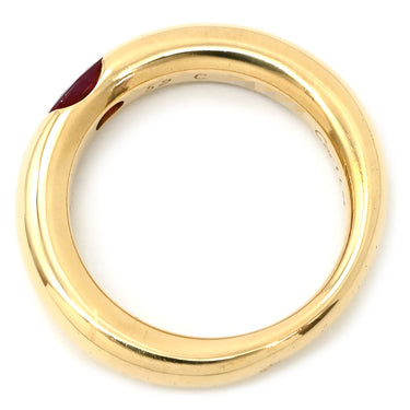 カルティエ Cartier エリプス ルビー レッド×イエローゴールド K18YG ルビー #52 リング 指輪 赤 Au750 18K 18金 1石 1粒 ヴィンテージ 11.5号