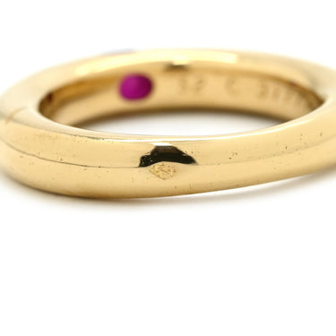 カルティエ Cartier エリプス ルビー レッド×イエローゴールド K18YG ルビー #52 リング 指輪 赤 Au750 18K 18金 1石 1粒 ヴィンテージ 11.5号