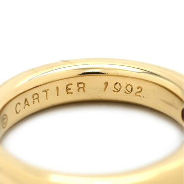 カルティエ Cartier エリプス ルビー レッド×イエローゴールド K18YG ルビー #52 リング 指輪 赤 Au750 18K 18金 1石 1粒 ヴィンテージ 11.5号