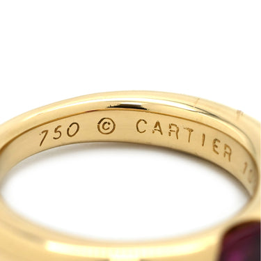 カルティエ Cartier エリプス ルビー レッド×イエローゴールド K18YG ルビー #52 リング 指輪 赤 Au750 18K 18金 1石 1粒 ヴィンテージ 11.5号