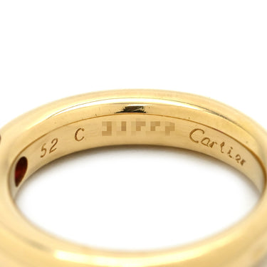 カルティエ Cartier エリプス ルビー レッド×イエローゴールド K18YG ルビー #52 リング 指輪 赤 Au750 18K 18金 1石 1粒 ヴィンテージ 11.5号