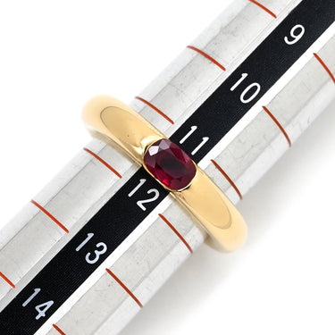 カルティエ Cartier エリプス ルビー レッド×イエローゴールド K18YG ルビー #52 リング 指輪 赤 Au750 18K 18金 1石 1粒 ヴィンテージ 11.5号