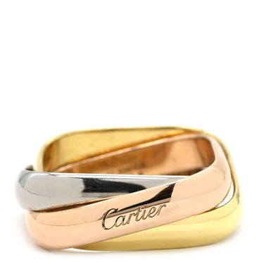 カルティエ Cartier トリニティ クッション クラシック B4240600 ホワイトゴールドXイエローゴールドXピンクゴールド K18WG K18YG K18PG #51(JP11) リング 指輪 3カラー スクエア 11号