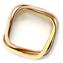 カルティエ Cartier トリニティ クッション クラシック B4240600 ホワイトゴールドXイエローゴールドXピンクゴールド K18WG K18YG K18PG #51(JP11) リング 指輪 3カラー スクエア 11号
