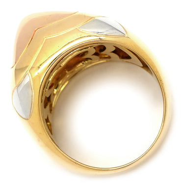 ブルガリ BVLGARI ピラミデ イエローゴールド×ピンクゴールド×ホワイトゴールド K18YG K18PG K18WG リング 指輪 750 18金 3カラー 3ゴールド 12号