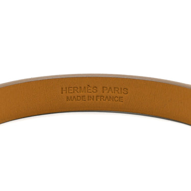 エルメス HERMES ミニ ケリードゥブルトゥール ナタ ヴォースイフト GP T2 ブレスレット ローズゴールド金具 ピンクゴールド金具 白 2重 2連 レザーブレス