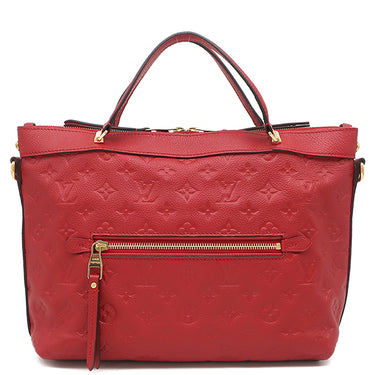 ルイヴィトン LOUIS VUITTON バスティーユ PM M41169 スリーズ モノグラムアンプラント 2WAYバッグ ゴールド金具 赤