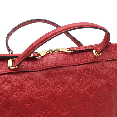 ルイヴィトン LOUIS VUITTON バスティーユ PM M41169 スリーズ モノグラムアンプラント 2WAYバッグ ゴールド金具 赤