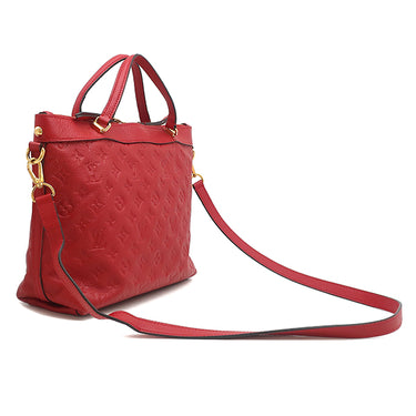 ルイヴィトン LOUIS VUITTON バスティーユ PM M41169 スリーズ モノグラムアンプラント 2WAYバッグ ゴールド金具 赤